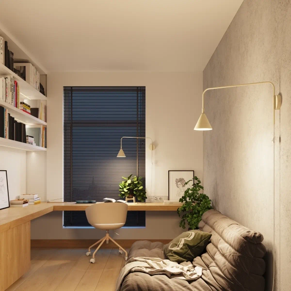 Ścienna lampa na wysięgniku NOX SL.1699 z wtyczką beżowa