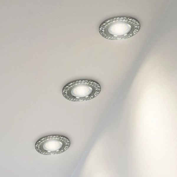 Okrągłe oczko sufitowe 2251042 Candellux kryształki crystals czarne