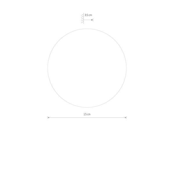 Sypialniany kinkiet pokojowy Ring LED 7W 3000K stylowy złoty