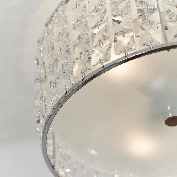 Okrągła lampa sufitowa Belfont 61252 IP44 chrom przezroczysty