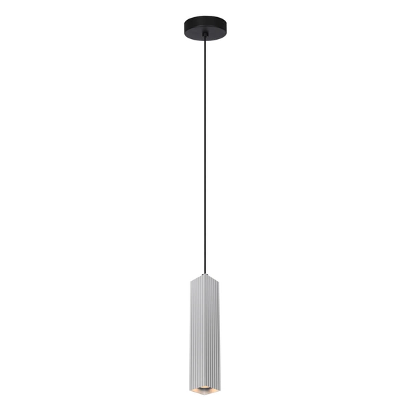 Zwisająca lampa Tecno PND-37492-1-ALU Italux sopel zwis do jadalni srebrna