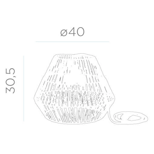 Wisząca lampa pleciona Sisine LUMSIHXNW IP54 ekologiczna naturalna