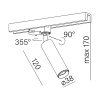 Regulowana lampa trójfazowa do szyn ON/OFF PET next czarna LED 4,5W 3000K tuba 16358-M930-WB-00-12