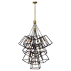Wisząca lampa industrialna Fulton HK-FULTON-13P czarna mosiądz