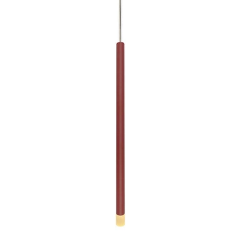 Punktowa lampa wisząca Lungo LP-894/1P RED sopel metalowa czerwona