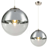 LAMPA wisząca VARUS 15852 Globo szklana OPRAWA zwis kula ball chrom przezroczysta