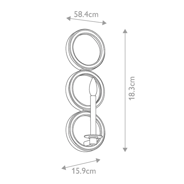 Ścienny kinkiet Rosalie KL-ROSALIE1 Kichler na przedpokój retro jasne złoto
