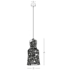 Wisząca lampa do kuchni 22168 pleciona boho brązowa