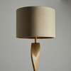 Podłogowa lampa z abażurem Abia 95454 spirala beżowy drewniany