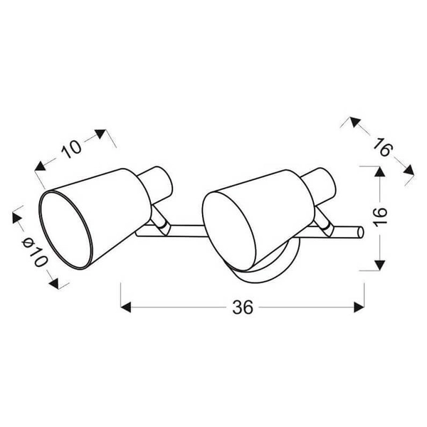 Ścienna lampa z regulowanymi kloszami Pin 92-70654 chrom biała
