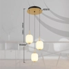 Potrójna wisząca lampa Ewald 15217-3 LED 20W 3000K kule mosiądz białe