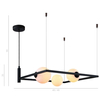 LAMPA wisząca GARETH MDM-3975/3 BK Italux metalowa OPRAWA ramka ZWIS szklane kule balls czarna