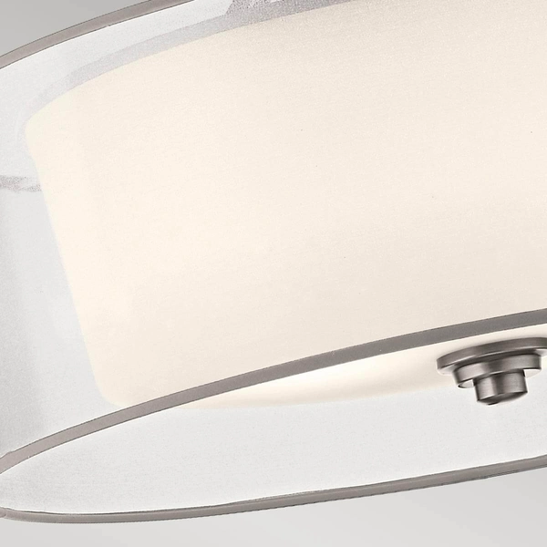 Natynkowa lampa okrąg Lacey KL-LACEY-SFM-AP Kichler szkło biały srebrny