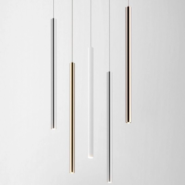 Wisząca lampa LOYA P0461-01A-F4F4 LED 5W 3000K tuba srebrny połysk