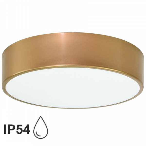 Lampa sufitowa 137623600158 okrągły zewnętrzny z sensorem ruchu złoty