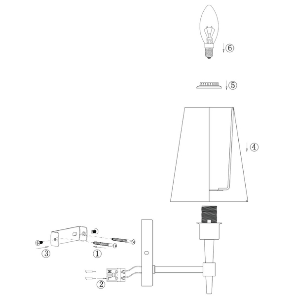 LAMPA ścienna ZARAGOZA H001WL-01BS Maytoni klasyczna OPRAWA abażurowa mosiądz