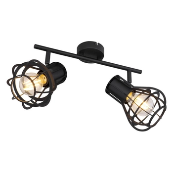 Lampa sufitowa CLASTRA 15388-2 Globo industrialna czarna