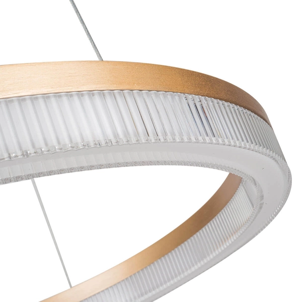 Lampa wisząca ring Midway LP-033/1P S GD Cristal Triangle LED 50W złota