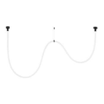 Lampa wisząca wąż ledowy SNAKE MD1021-3 biała czarna metal PVC LED 45W 3000K 3M nad stół