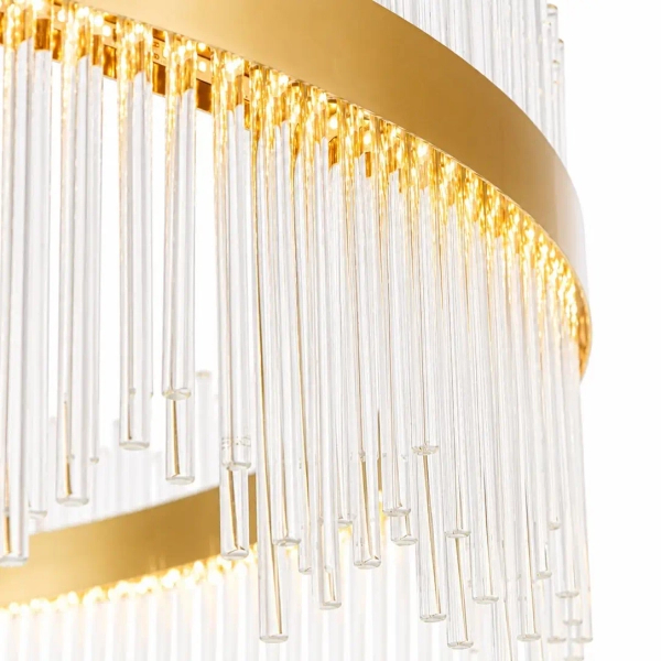 Lampa wisząca kryształowa HESTIA złota ST-4999-100 1xLED 60W 3000K nad stół