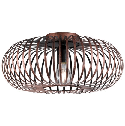 Industrialna LAMPA sufitowa JOHANN 606900162 Trio metalowa OPRAWA druciana klatka miedziana