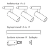 System szynowy ICE LP-732 3W WH SET Light Prestige metalowa OPRAWA zestaw listwa z reflektorkami biała