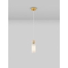 Lampa wisząca glamour CORVIZO LE45273 szklana metalowa biała złota