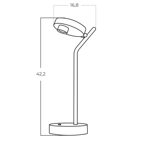 Lampa na biurko z regulacją ISEO AZ5635 LED 3W 3000K metalowa czarna