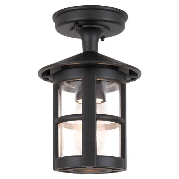 Przysufitowa lampa latarnia Hereford BL21A-BLACK Elstead IP43 przezroczysta czarna