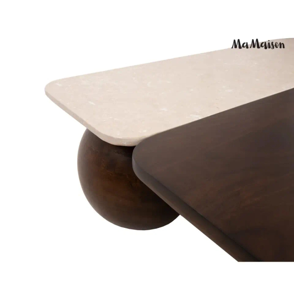 Ława kawowa OSAKA MM001501100416 marmurowa z drewna mango 100cm