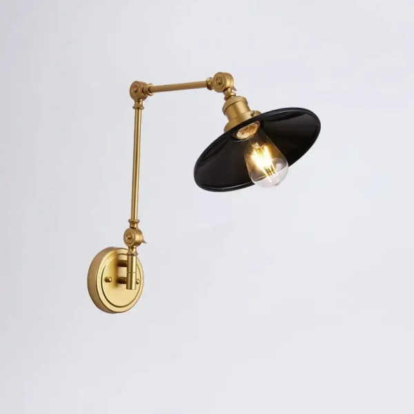 Regulowany kinkiet ścienny Retro ABR-KRNW-GB Abruzzo czarny złoty