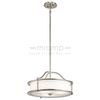 Klasyczna LAMPA wisząca KL-EMORY-P-S-CLP Elstead KICHLER okrągła OPRAWA cyna zwis biały