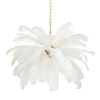 Wisząca lampa pióra EMU ST-DN127 white do salonu biały złoty