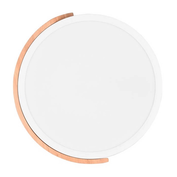 Okrągły plafon Jano R67201131 RL Light LED 20W 3000K drewniany biały