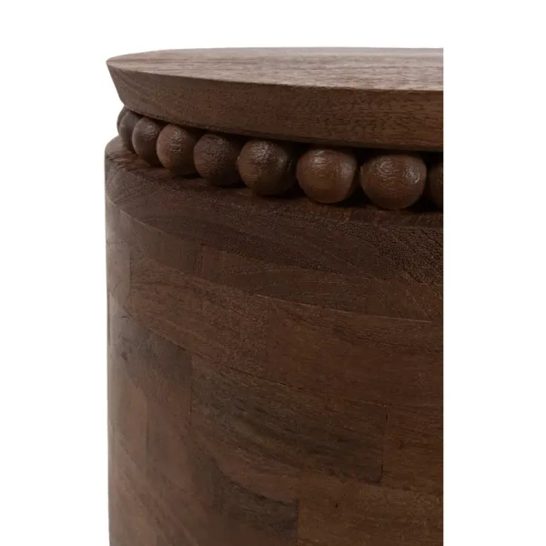 Brązowy stolik kawowy MOKA MM001501100401 drewniany do salonu 35cm