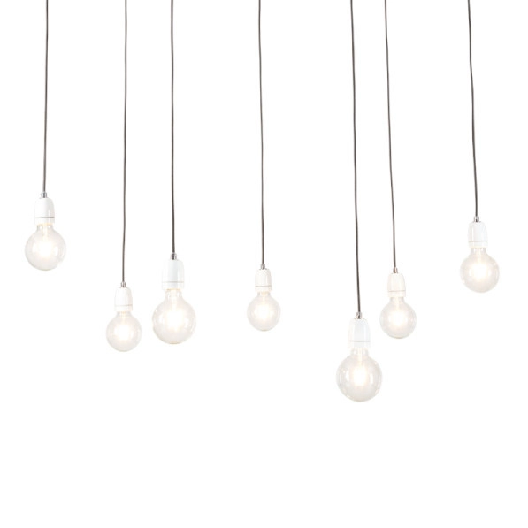 Lampa wisząca PORCIA 3181702 loftowa ceramiczny pająk zwis biały grafitowy