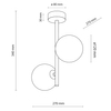 Lampa sufitowa Estera 6706 TK Lighting kulista metalowa czarna