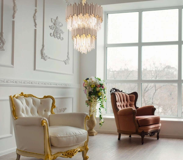 LAMPA wisząca VOGUE P0283 Maxlight glamour OPRAWA kryształowa zwis sople crystal złote przezroczyste