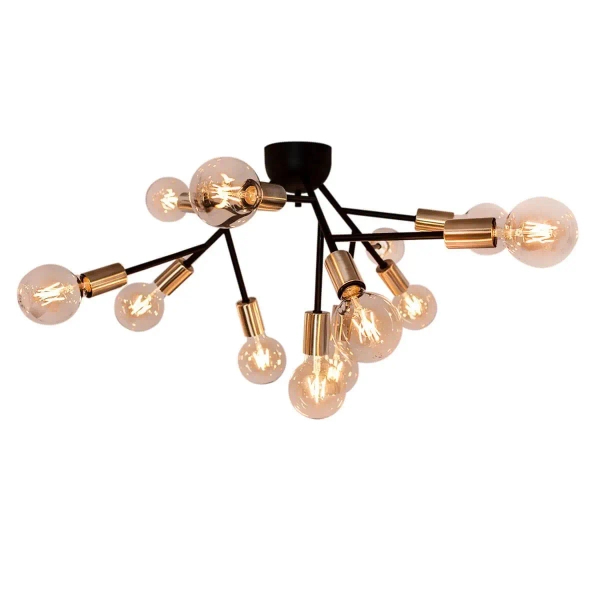 Sufitowa lampa sticks Heroes 4200900-4002 do salonu loftowa czarna