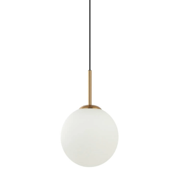 Wisząca lampa kulista Deore szklana kula ball mosiądz