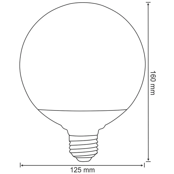 Żarówka SANICO 305626 Polux E27 G125 LED 16W 3000K 1521 lm 230V kulka biała ciepła