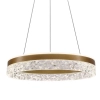 Nowoczesna lampa wisząca Frozi 31-35554 LED 32W 3000K pierścień złoty
