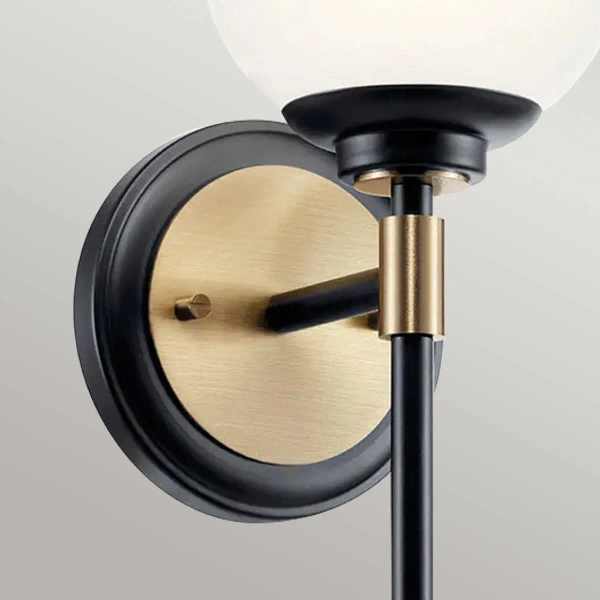 Łazienkowa lampa ścienna Benno KL-BENNO1-BK-CPZ IP44 brąz czarny