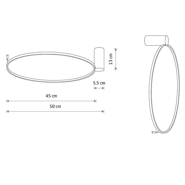 Kinkiet ring okrągły Circolo 10928 Nowodvorski LED 18W 3000K czarny