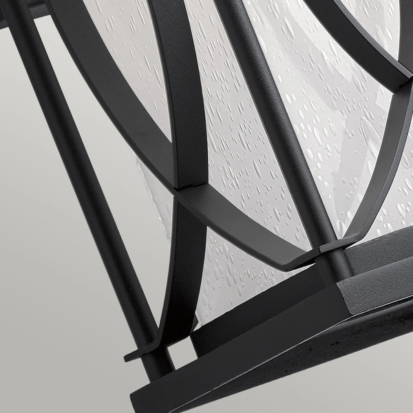 Zewnętrzna lampa nowoczesna QN-ASHBERN-M szklana czarna