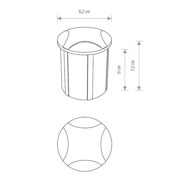 Wpuszczana LAMPA schodowa PAT LED 8162 Nowodvorski metalowa OPRAWA wpust LED 3W 3000K outdoor IP54 stropowy czarny