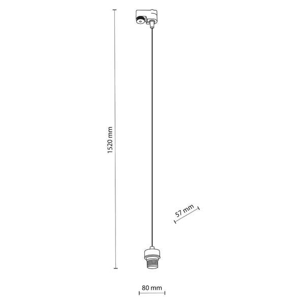 Oprawa wisząca do systemu szynowego 1-fazowego Tracer 5757 TK Lighting czarny