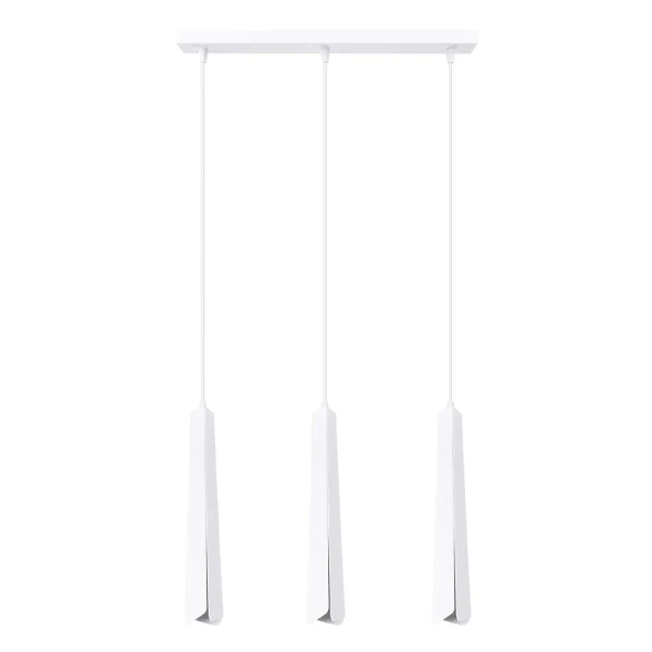 Wisząca lampa potrójna Prysm SL.1399 Sollux tubki do salonu biała