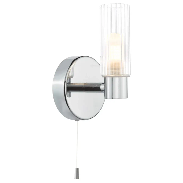 Naścienna lampa do łazienki Bolton BOL0750 z włącznikiem IP44 chrom