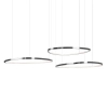 Potrójna wisząca lampa CAYENNE czarna P0663D 3xLED 130W 3000K pierścienie